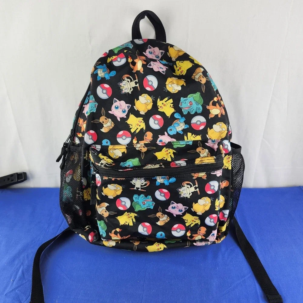Bioworld‎ Pokemon Kanto Kids Black Backpack Charizard Starters Water Pouches